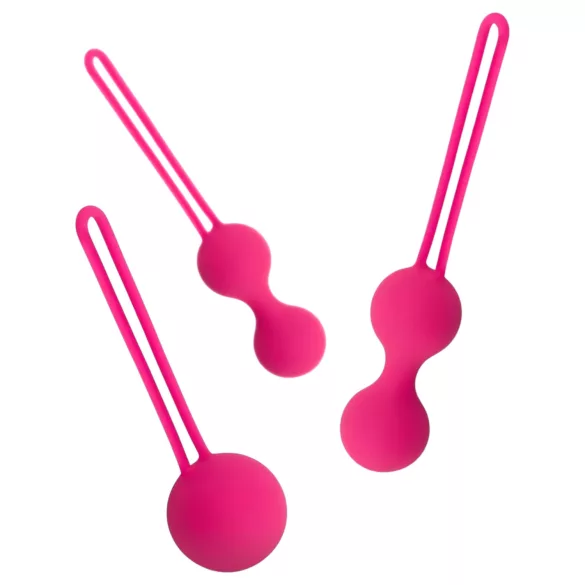 Easytoys - kulki gejszy - zestaw 3 sztuki - różowy