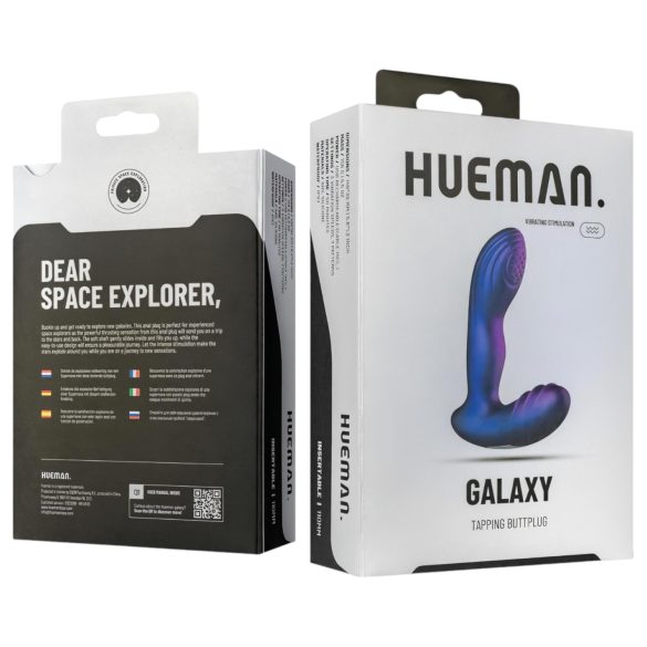 Hueman Galaxy - wibrator analny pulsujący - silikon fioletowy