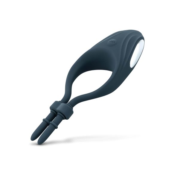 Boners - pierścień wibrujący na penisa regulowany silikonowy niebieski