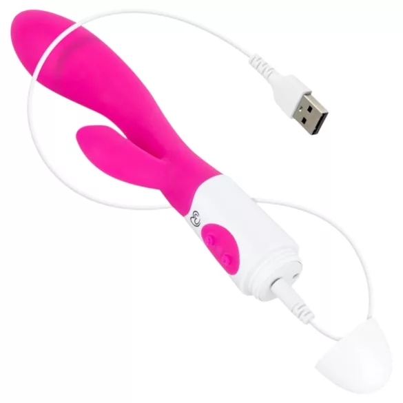 Easytoys - wibrator z ramieniem na łechtaczkę - ładowalny - różowy
