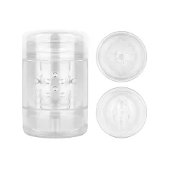   FPPR. - masturbator dwustronny - pochwa i anus - przezroczysty