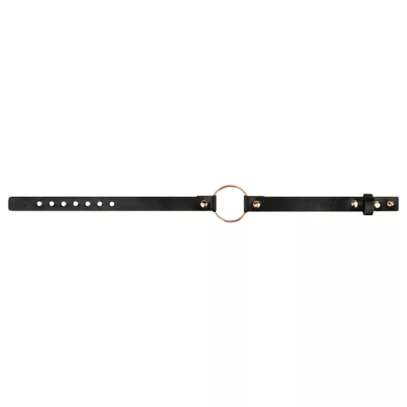 Rosy Gold - obroża na szyję - czarna z różowym złotem