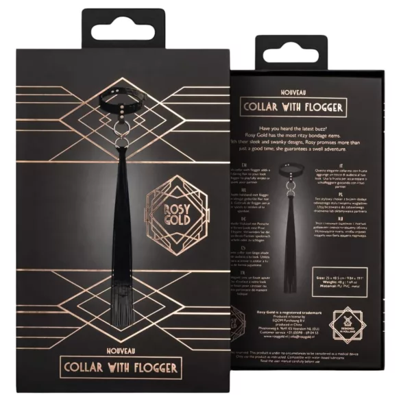 Rosy Gold - obroża i packa - czarny