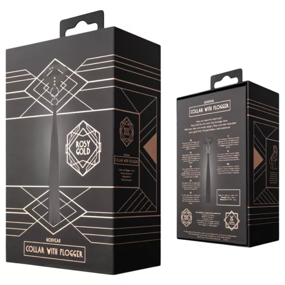 Rosy Gold - obroża i packa - czarny