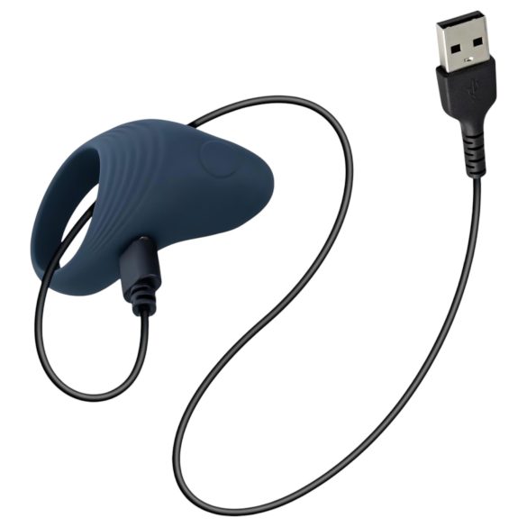 Boners - wibrujący pierścień na penisa ładowany USB - szary