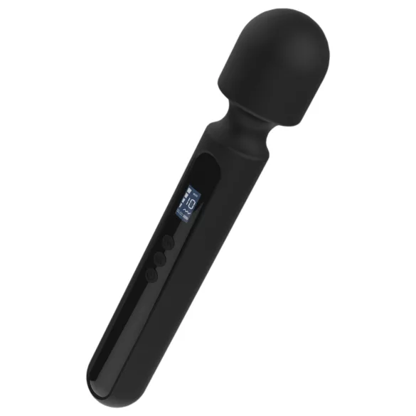 BLAQ - masażer wibracyjny cyfrowy duży - silikon czarny