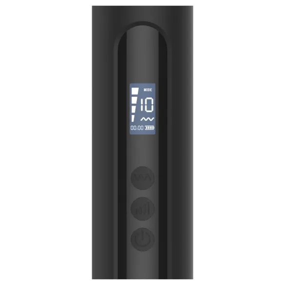 BLAQ - masażer wibracyjny cyfrowy duży - silikon czarny