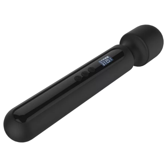 BLAQ - masażer wibracyjny cyfrowy duży - silikon czarny