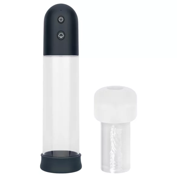 Boners - automatyczna pompka do penisa, masturbator (przezroczysto-czarny)
