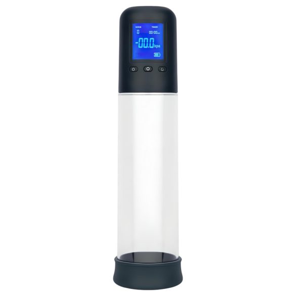 Boners - automatyczna pompa penisa LCD (przezroczysto-czarna)