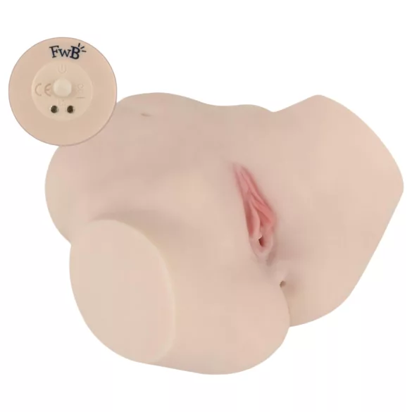 FWB - masturbator tors realistyczny wibrujący Evelyn Harris - skóra naturalna