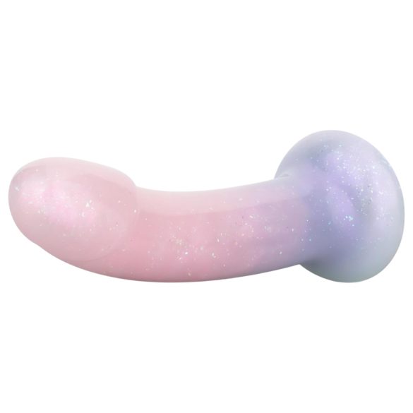 EasyToys Mermaid - dildo z brokatem - 15 cm - różowy
