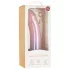 EasyToys Mermaid - dildo z brokatem - silikon - 19 cm - różowy