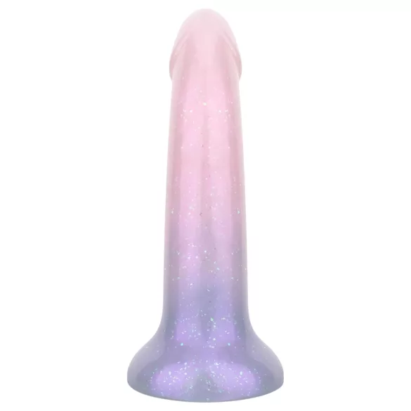 EasyToys Mermaid - dildo z brokatem - silikon - 19 cm - różowy