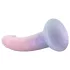 EasyToys Mermaid - dildo z brokatem - silikon - 19 cm - różowy