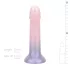 EasyToys Mermaid - dildo z brokatem - silikon - 19 cm - różowy