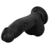 Easytoys - dildo realistyczny z jądrami - 12 cm - czarny