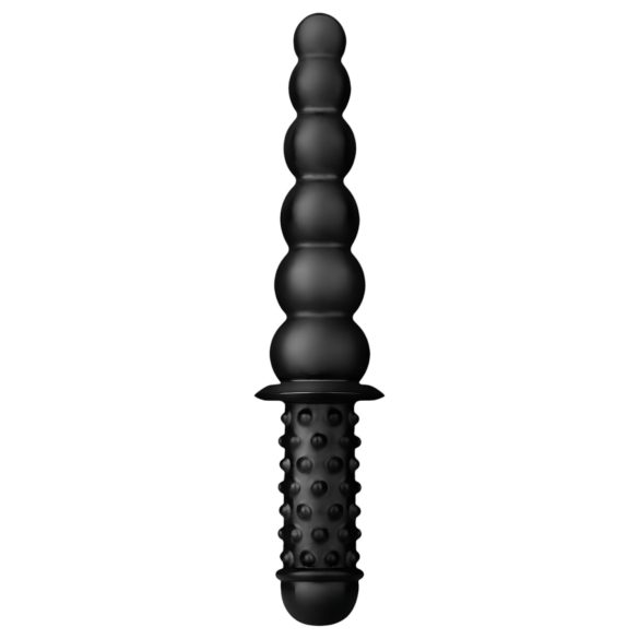 BUTTR Akimbo - dwustronny czarny analny dildo