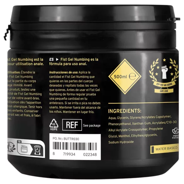 BUTTR - znieczulający żel do fistingu (500 ml)