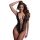 Christine - głęboko wycięte siatkowe body - (czarne) - XS-XL