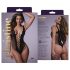 Christine - głęboko wycięte siatkowe body - (czarne) - XS-XL