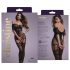 Christine - przezroczysty kombinezon siateczkowy - (czarny) - XS-XL