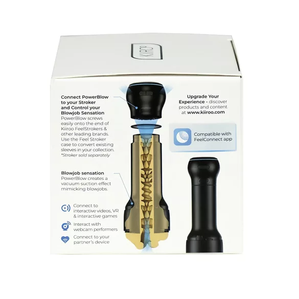 Kiiroo PowerBlow - masturbator z funkcją ssania i smart - czarny