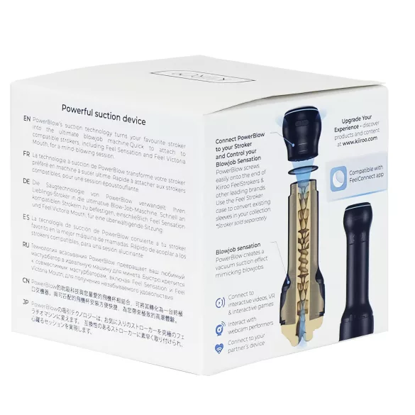 Kiiroo PowerBlow - masturbator z funkcją ssania i smart - czarny