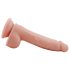 Mr. Dixx 7.6 - dildo z jądrami na przyssawce - realistyczny beżowy 19,5 cm