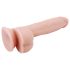 Mr. Dixx 7.6 - dildo z jądrami na przyssawce - realistyczny beżowy 19,5 cm