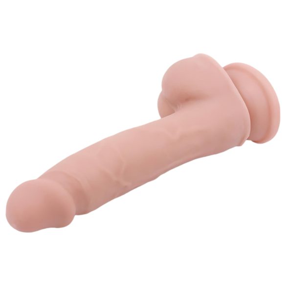 Mr. Dixx 7.6 - dildo z jądrami na przyssawce - realistyczny beżowy 19,5 cm