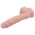 Mr. Dixx 7.6 - dildo z jądrami na przyssawce - realistyczny beżowy 19,5 cm