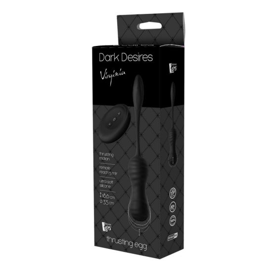 Dark Desires Virginia - zasilana bateryjnie, sterowana radiowo, pchająca kula gejzerowa (czarna)