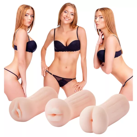 The Girl Next Door Tina - masturbator realistyczny - zestaw - kolor naturalny
