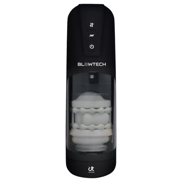 Dreamtoys Blowtech - wibrujący, ruchomy masturbator (czarny)