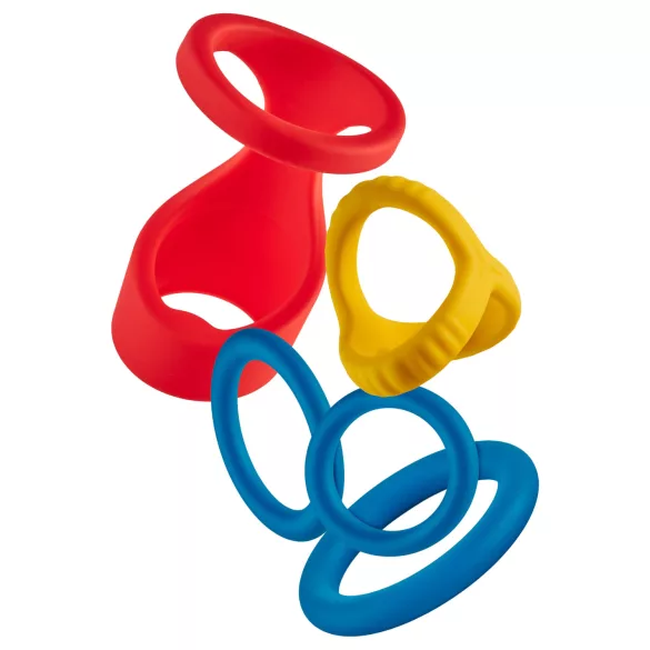 Dreamtoys Love Signal - zestaw pierścieni na penisa (wielokolorowy)