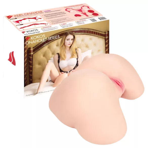 Kokos Adel Real Hips - realistyczny masturbator w formie tułowia (naturalny)