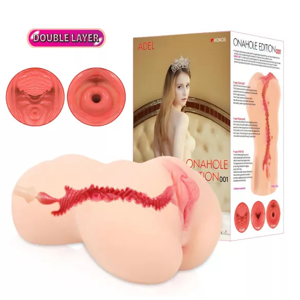 Kokos Onahole 001 XL - realistyczna sztuczna pochwa masturbator (naturalna)