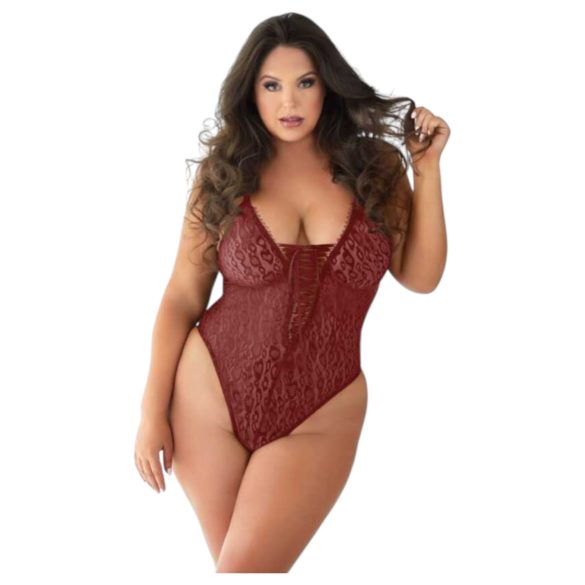 Allure - Body w cętki lamparta (czerwony)