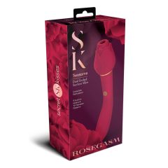   Secret Kisses Rosegasm - bezprzewodowy wibrator łechtaczkowy 2 w 1 (czerwony)