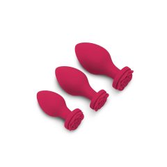   Secret Kisses Rosegasm - zestaw dild analnych - czerwony (3 szt.)