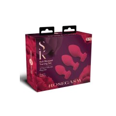   Secret Kisses Rosegasm - zestaw dild analnych - czerwony (3 szt.)