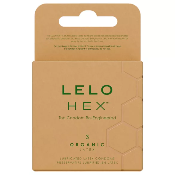 LELO Hex Organic - prezerwatywy wzmacniające - 3 sztuki