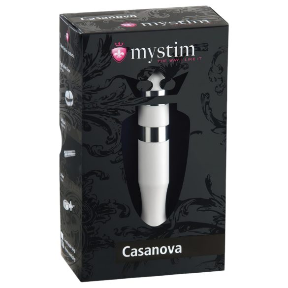 mystim Casanova - biały elektro-dildo prętowy
