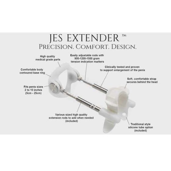 Jes-Extender - Lekkie standardowe urządzenie do powiększania penisa (do 17 cm)