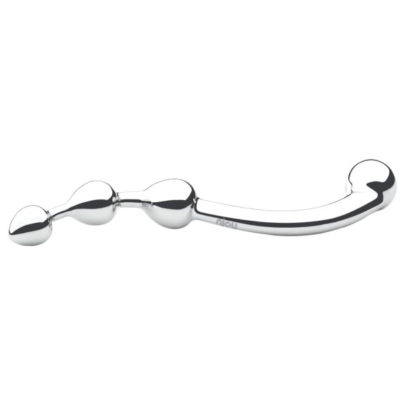 Njoy Fun Wand - metaliczny dildo analny i G-punktu (srebrny)