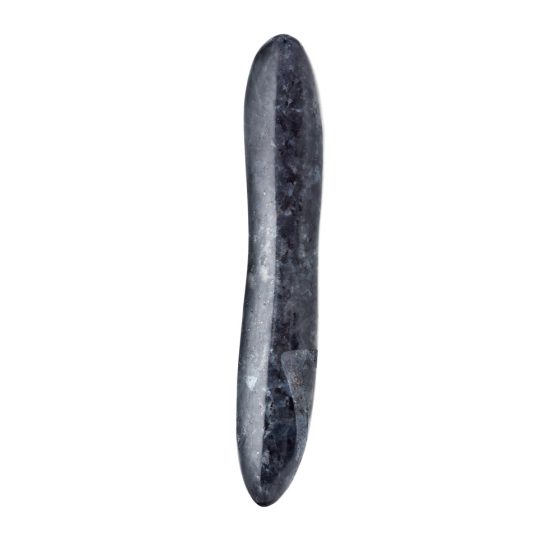 Laid D.1 - ręcznie rzeźbione dildo z norweskiego kamienia księżycowego (czarne)