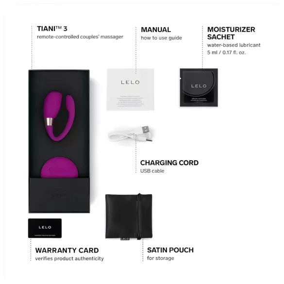 LELO Tiani 3 - wibrator dla par - silikonowy - fioletowy