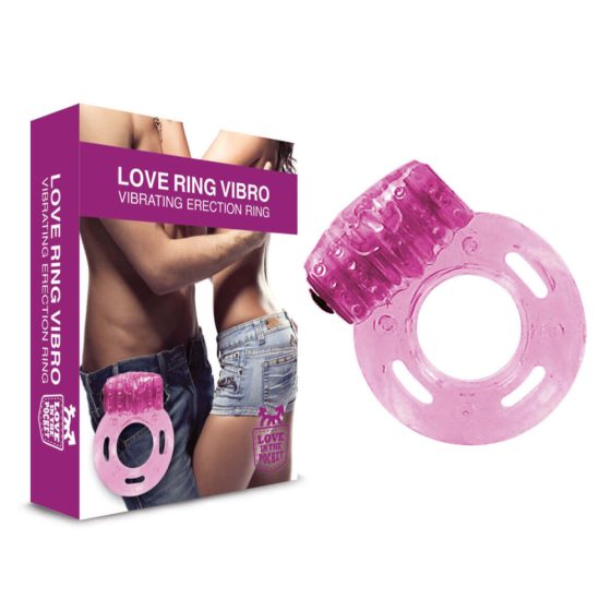 Love in the Pocket - pojedynczy wibrujący pierścień na penisa (różowy)