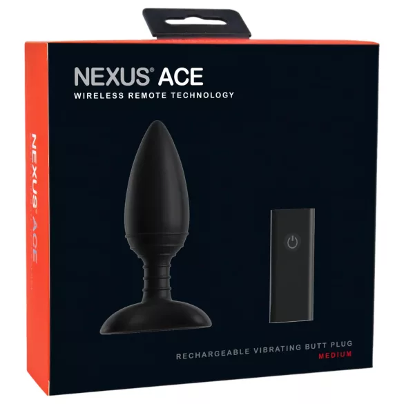 Nexus Ace - wibrujący korek analny z pilotem - akumulator - średni rozmiar